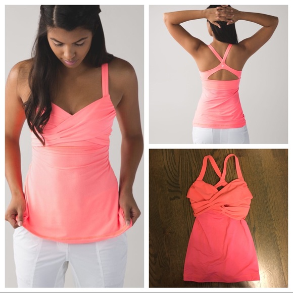 lululemon athletica Tops - FAB 🔥 Lululemon Wrap It Up Tank 4 Grapefruit